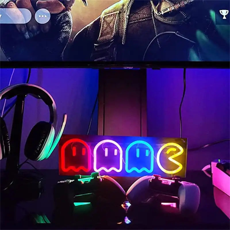 LED Neon Pac-Man
